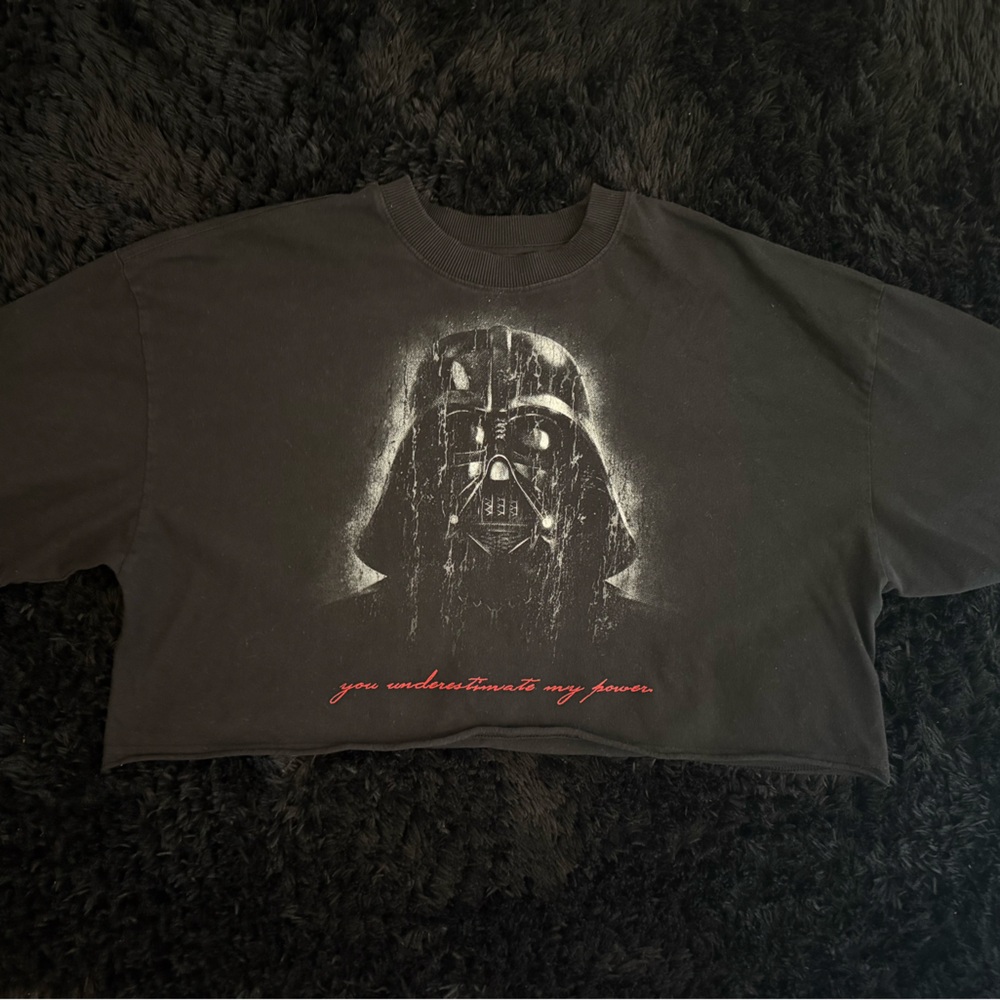 Darc Sport Black Darth Vader Crop Top